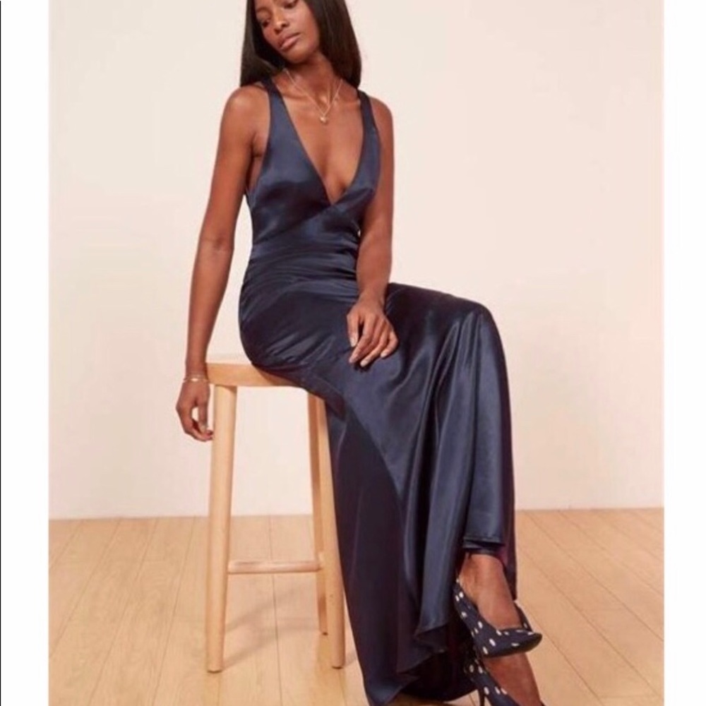 Reformation Malibu Silk Maxi Dress NWT